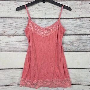 Maurices Lace Trim Cami Tank Womens M Dusty Rose